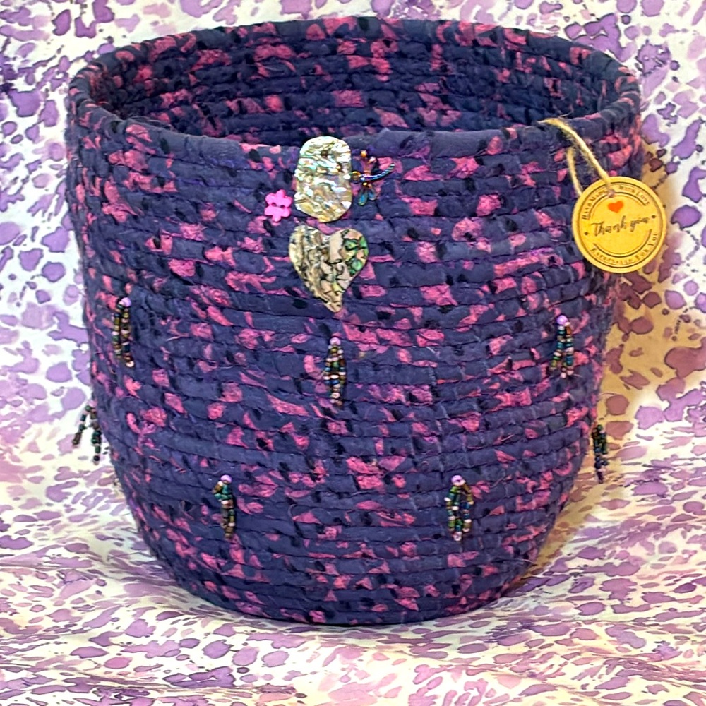 Handmade rope basket